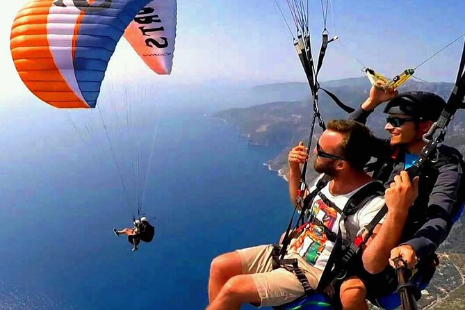 Alanya Paragliding Experience By Local Expert Pilots - Flying above Cleopatra Bay from Yassı Tepe