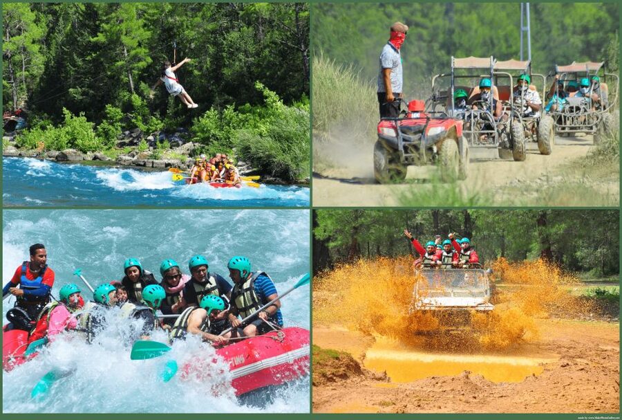 Alanya: Rafting, Zipline, Quad, Buggy, Jeep Tour with Lunch - The 14-kilometer rafting run
