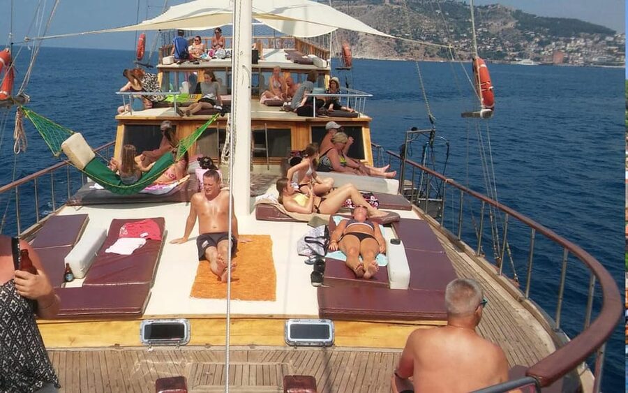 Alanya Relaxing Family Boat Tour Without Foam And Loud Music - Swim stops in clear coastal water