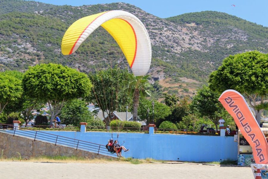 Alanya: Tandem Paragliding Experience Over Cleopatra Beach - Reaching the 800-meter launch point