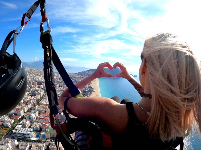 Alanya: Tandem Paragliding with Hotel Pickup - Cleopatra Beach makes the finish easy