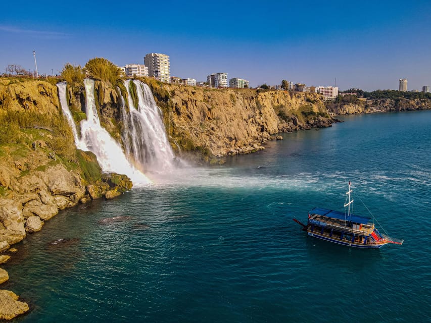 Antalya: Beach & Waterfalls Boat Trip w/ Lunch & Soft Drinks - Lara Beach and the first swim