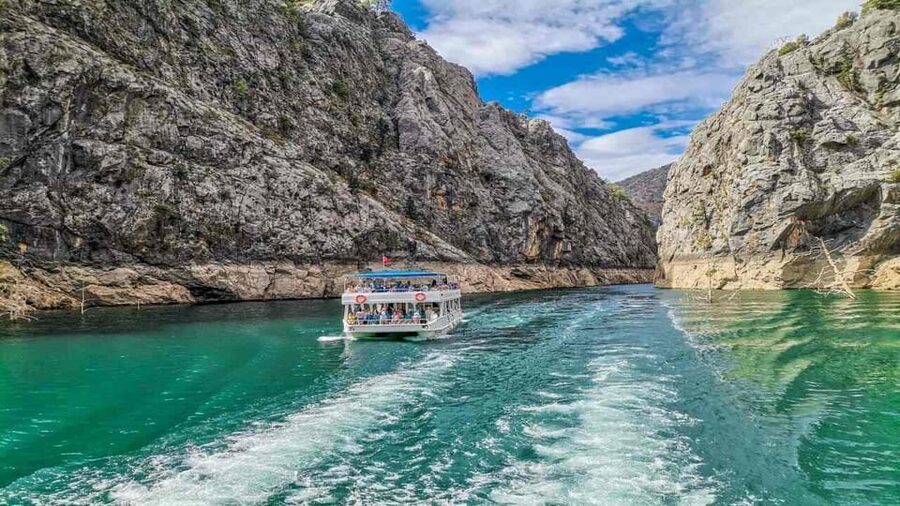 Antalya: Green Canyon Boat Trip with Lunch & Soft Drinks - Boarding the Green Paradise boat