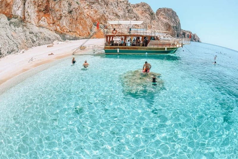 Antalya/Kemer: Adrasan Suluada Island Boat Tours with Lunch - Boarding the boat at Adrasan port