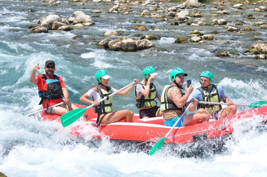 Antalya/Kemer: Koprulu Canyon Whitewater Rafting with Lunch - Getting fitted for the 14-kilometer river run