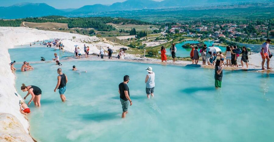 Antalya: Pamukkale Hot Springs & Hierapolis Small Group Tour - Pamukkale’s white terraces