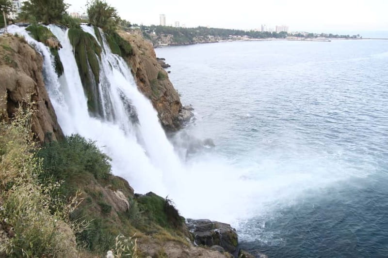 Antalya Private City Tour Waterfalls and Old Town Boat Tour - Upper Düden Falls and the cave behind the cascade