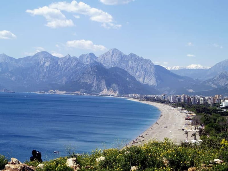 Antalya Private City Tour Waterfalls and Old Town Boat Tour - Lower Düden Falls, where fresh water drops into the sea