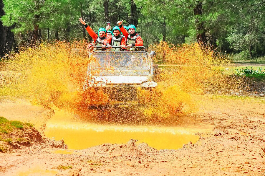 Antalya: Ziplining, Rafting, Jeep Tour & Quad Safari w/Lunch - Jeep safari: useful transport with limited off-roading