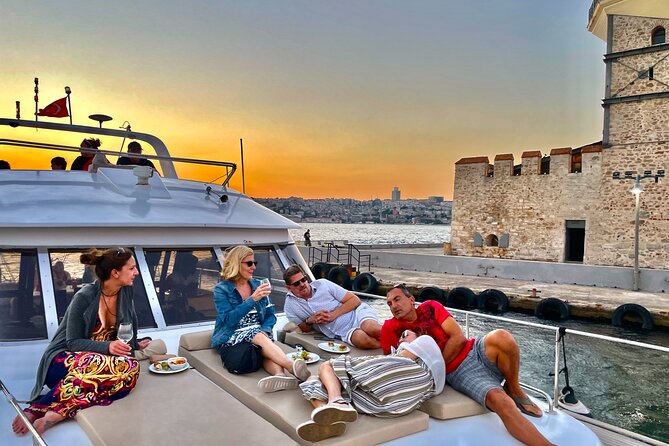 Bosphorus Sunset Yacht Cruise with Snacks and Live Guide - The Bosphorus Bridge and the first views of two continents