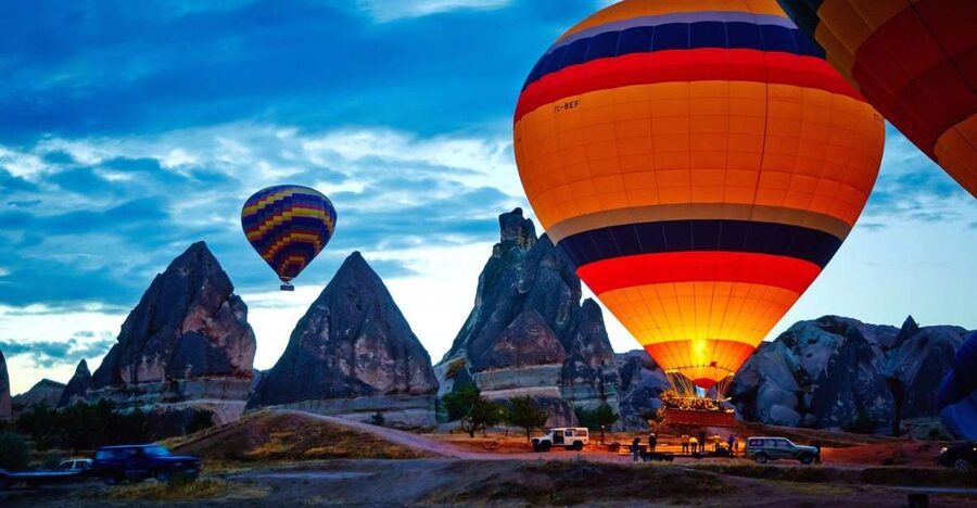 Cappadocia: 1 of 3 Valleys Hot Air Balloon Flight - Watching the balloon inflate before takeoff