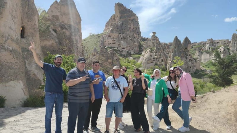 Cappadocia: Guided Red Tour with Lunch and Ticket - Uchisar Castle area: Cappadocia from above