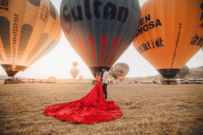 Cappadocia Private Flying Dress & Hot Air Balloon Photoshoot - Love Valley: tall formations and wider compositions