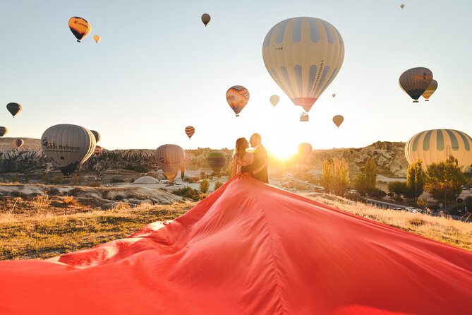 Cappadocia Private Flying Dress & Hot Air Balloon Photoshoot - Photos, raw files, and the Instagram Reel choice
