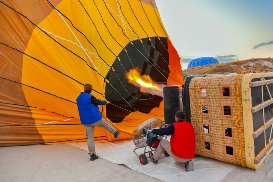 Cappadocia: Sunrise Hot Air Balloon, Göreme & Fairy Chimneys - Landing and the symbolic champagne toast