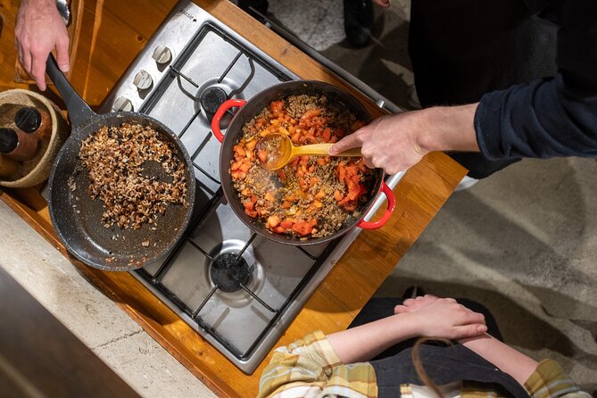 Cappadocia traditional cooking with Chef - Sitting down to eat what you prepared