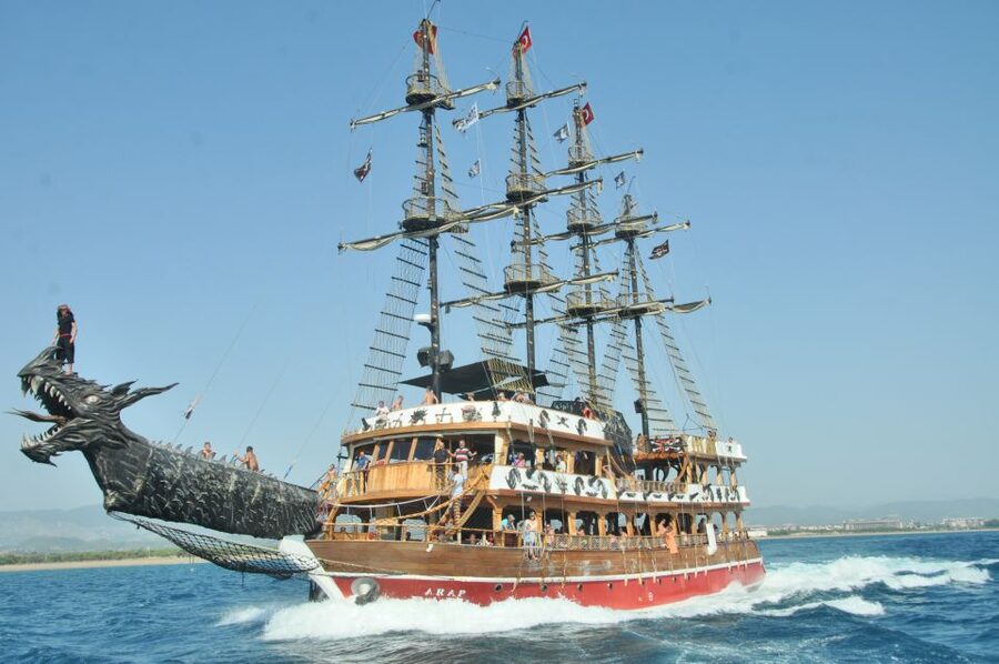 City of Side: Dolphin Island Boat Tour with BBQ & Foam Party - A full day on the Turkish Riviera