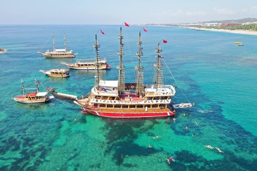 City of Side: Dolphin Island Boat Tour with BBQ & Foam Party - Fresh grilled lunch with a simple choice