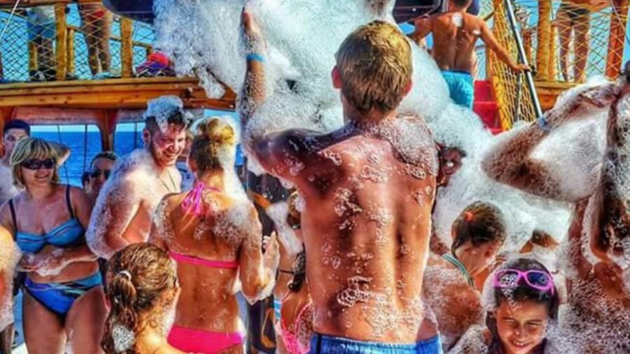 City of Side: Dolphin Island Boat Tour with BBQ & Foam Party - Hotel pickup from Side and the surrounding resorts