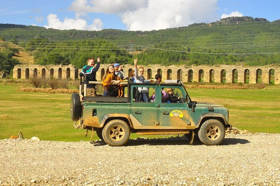 City of Side: Jeep Safari & Green Lake Boat Trip with Lunch - Water fights, foam, and the practical side of fun