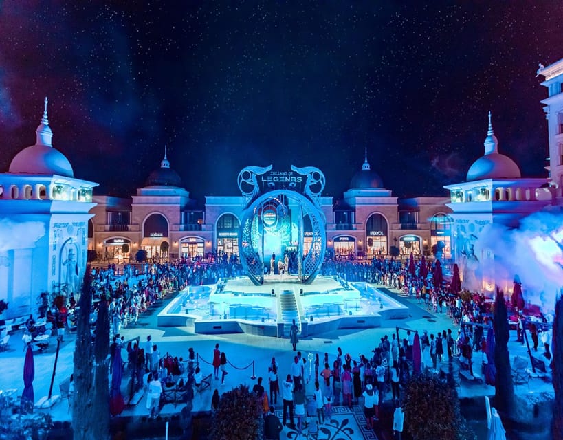City of Side: Land of Legends Transfer & Boat Parade Show - Shopping, meals, and the real cost of the evening
