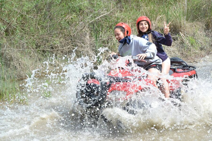 City of Side: Quad Safari Tour - The first 10 km, dust, speed, and river water