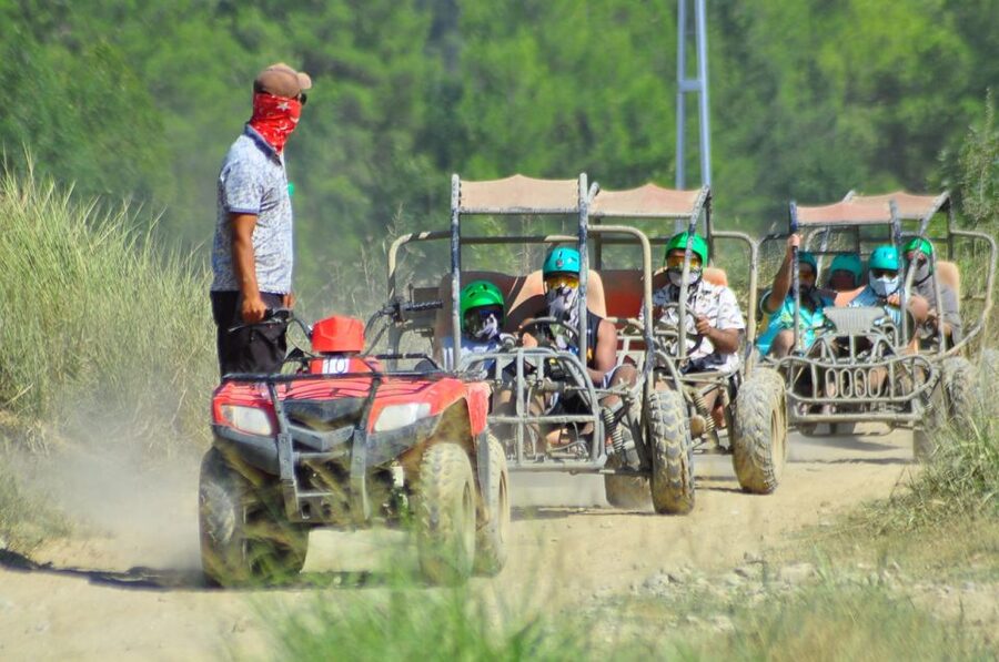City of Side: Rafting, Zipline, Jeep, Buggy and Quad Combo - Ziplining across the river