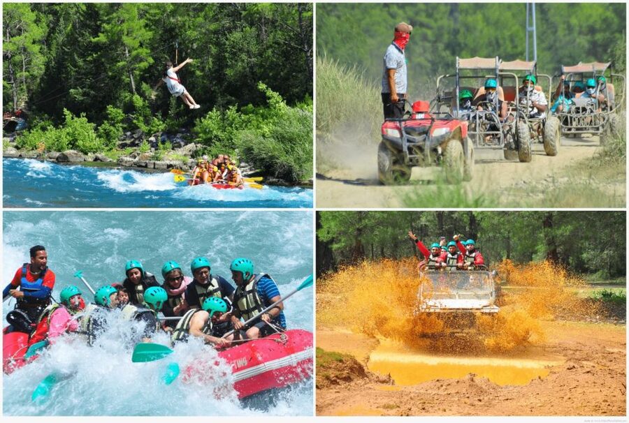 City of Side: Rafting, Zipline, Jeep, Buggy and Quad Combo - Riverside lunch and the practical food question