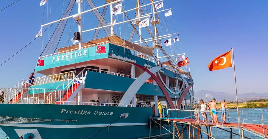City of Side: Sightseeing Cruise w/ Swim Stops & Foam Party - From Side hotels to the Manavgat River