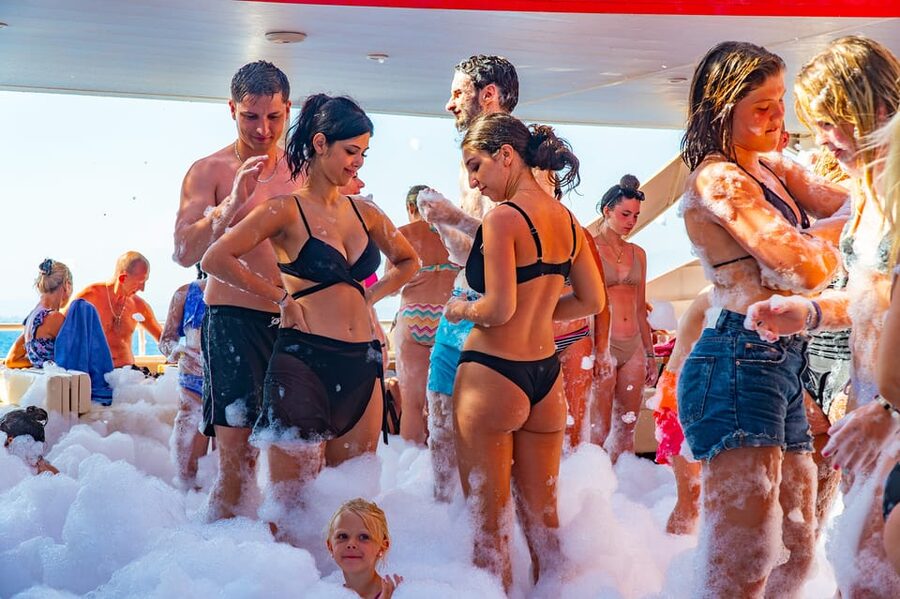 City of Side: Sightseeing Cruise w/ Swim Stops & Foam Party - The final 20-minute swim near the river mouth