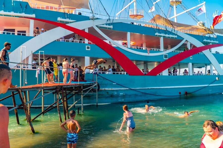City of Side: Sightseeing Cruise w/ Swim Stops & Foam Party - Food, drinks, space, and onboard comfort