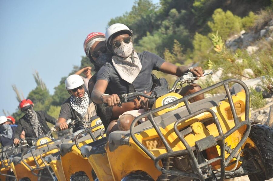 Didim/Altinkum: ATV Quad Safari Experience - Leaving Altinkum behind by quad bike