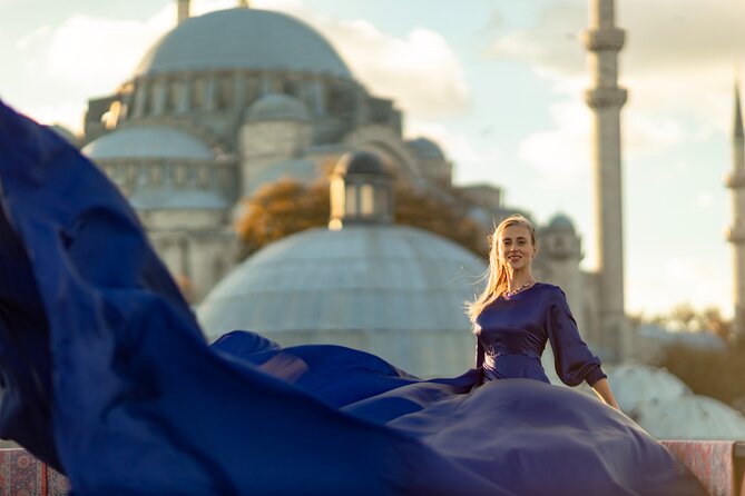 Flying Dress Photography on an Iconic Rooftop in Istanbul - More Than 400 Images, Plus 20 Retouched Favorites