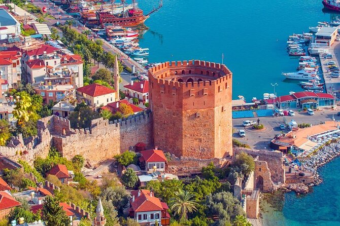 From Alanya: Sightseeing Half Day City Tour w/Cable Car - Cleopatra Beach from the roadside