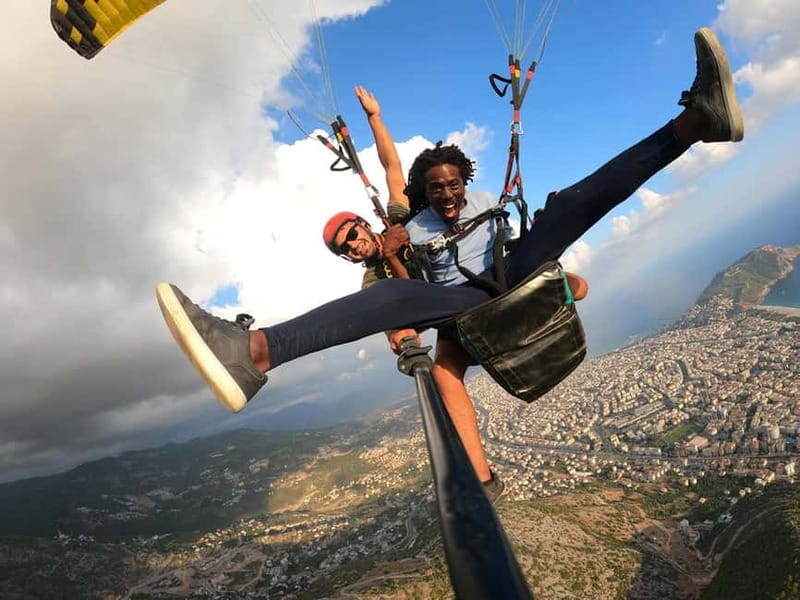 From Antalya: Alanya Paragliding Experience with Beach Visit - The cliff launch above Cleopatra’s Bay