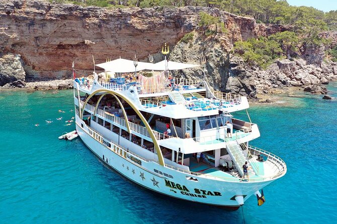 From Antalya To Kemer Mega Star Boat Trip w/Free Transfer - Phaselis Bay: the first long swim