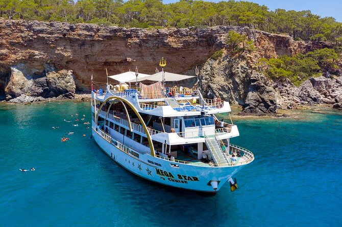 From Antalya To Kemer Mega Star Boat Trip w/Free Transfer - Boarding Mega Star at the marina