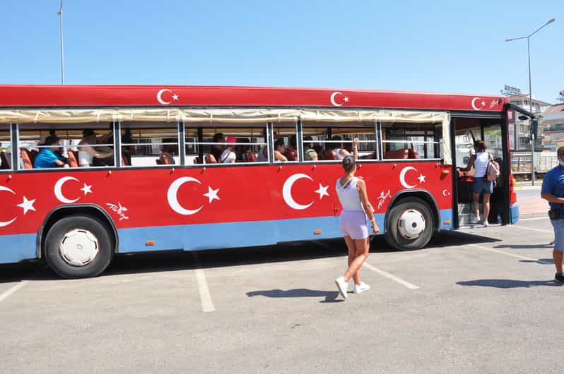 From City of Side: Cabrio Bus Safari & Boat Tour with Lunch - Seleukia, aqueducts, and the mosque