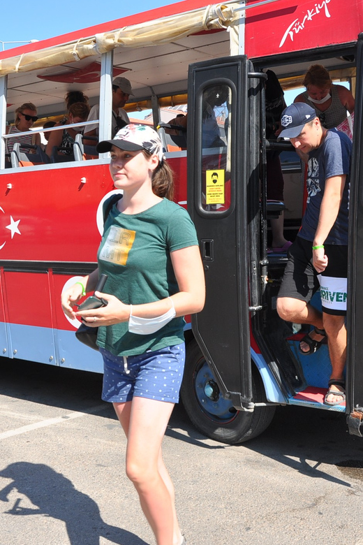 From City of Side: Cabrio Bus Safari & Boat Tour with Lunch - Guides, languages, and group handling