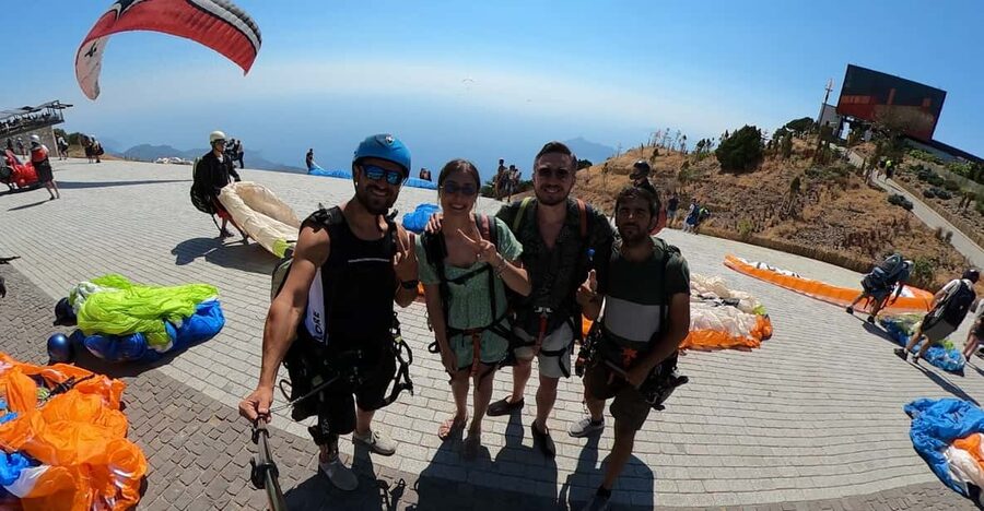 From Fethiye: Oludeniz Paragliding Trip with Transfer - From Fethiye hotel pickup to the Babadağ office