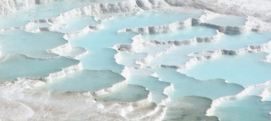 From Kusadasi and Selcuk: Pamukkale and Hiearapolis Tour - Pamukkale’s white terraces and warm water