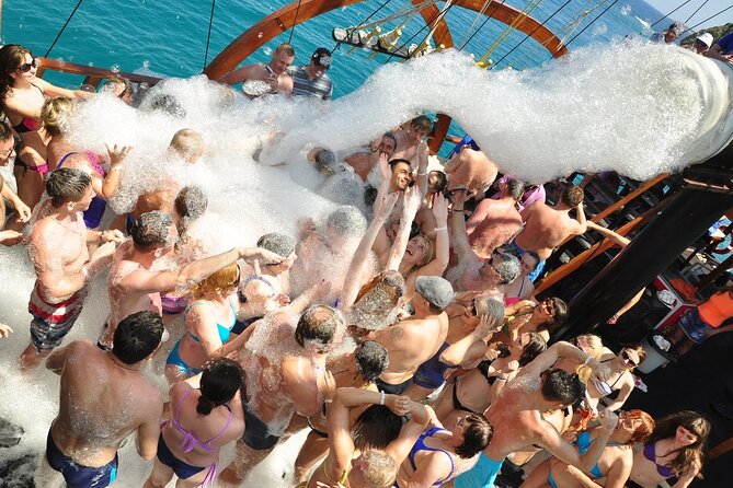 GONSTER : Luxury Pirate Boat Trip Lunch & Soft Drinks & Transfer - Foam, animations, and the social side of the boat