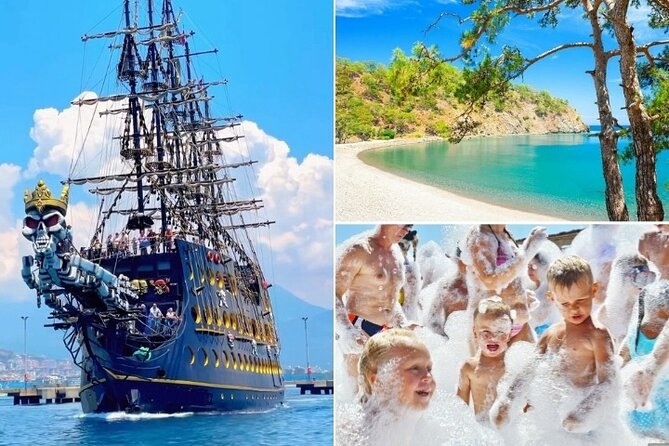 GONSTER : Luxury Pirate Boat Trip Lunch & Soft Drinks & Transfer - Boarding the pirate ship in Kemer