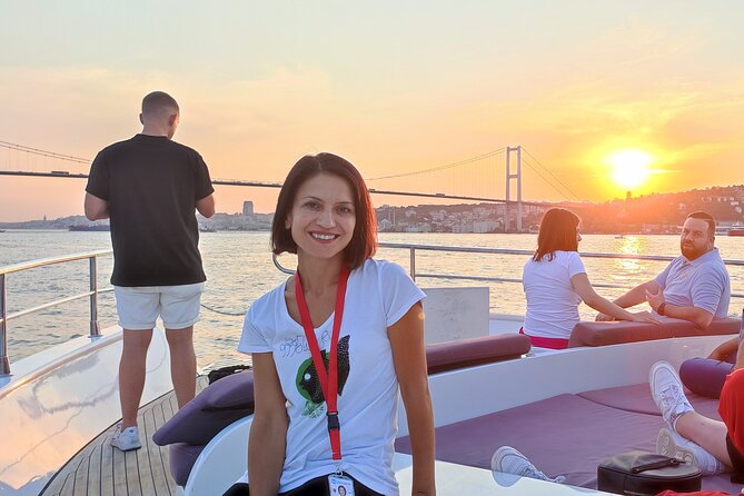 Guided Bosphorus Sunset Cruise on Luxurious Yacht - Small Group Cruise - Rumeli Fortress at the narrowest point