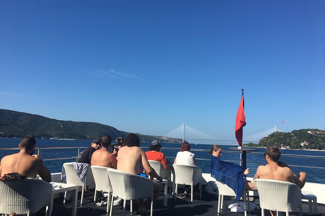 Half-Day Bosphorus Cruise to Black Sea from Istanbul with Lunch - Swimming from the boat near Yavuz Sultan Selim Bridge