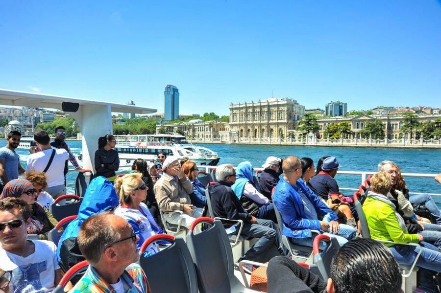 Istanbul: Bosphorus Cruise w/Audio Guide and Sunset Option - Dolmabahçe Palace and the European shore