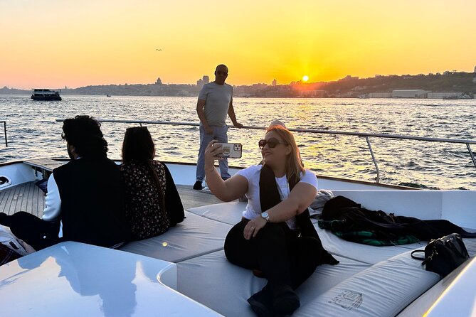 Istanbul Bosphorus Sunset Cruise on the Luxury Yacht - Bebek, Galatasaray Island, and waterfront mansions