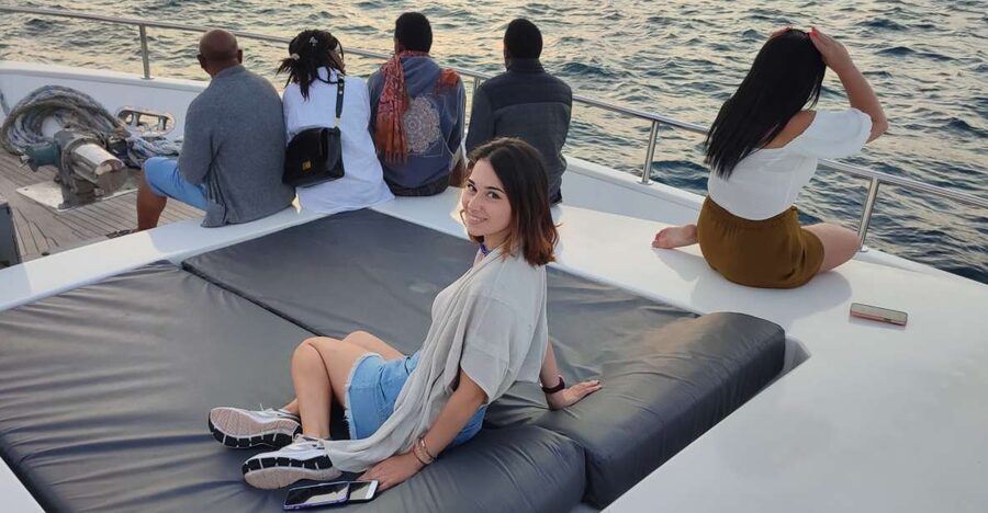 Istanbul: Bosphorus Sunset Cruise on Yacht with Live Guide - Leaving Kabataş with Dolmabahçe Palace in view