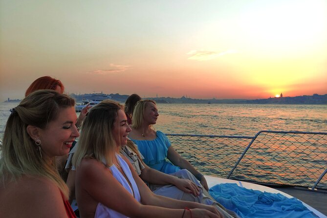 Istanbul Bosphorus Sunset Cruise with Wine on a Luxury Yacht - Meeting Near Galata Port