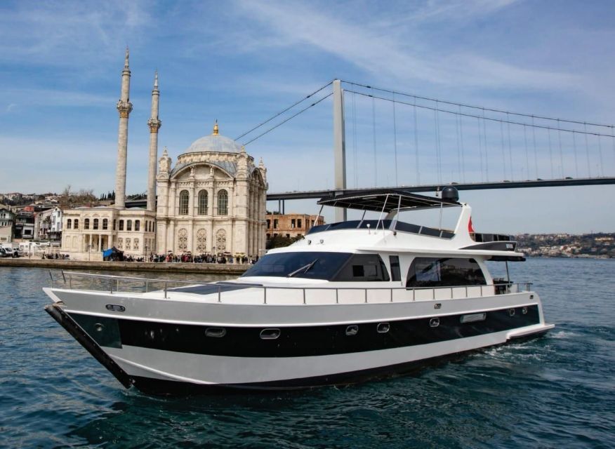Istanbul: Bosphorus Sunset or Night Yacht Cruise & Transfers - Snacks, tea, and the onboard service